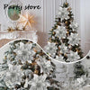 Silver Glitter Christmas Flowers Silver Xmas Tree Artifical Flower Ornaments Merry Christmas Decoration For Home Party New Year