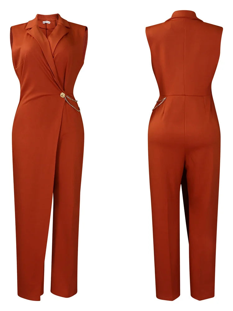 Wmstar Women's Jumpsuits One Piece Outfits Sleeveless Solid Office Lady Summer Sexy Playsuits Overalls Wholesale Dropshipping