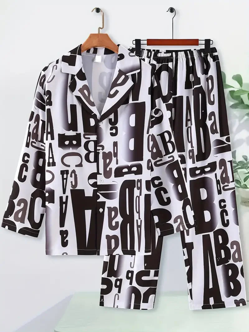 Long Sleeve Shirt Set Men's Geometric 3D Printed Button-up Shirt And Pants Set Men's And Women's Stylish Casual Simple Suit