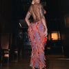 Weird Puss Sexy Hollow Dress Women Knit Colorful Tassel Backless Y2k Summer Trend Stretch Sleeveless Elastic Bodycon Clubwear