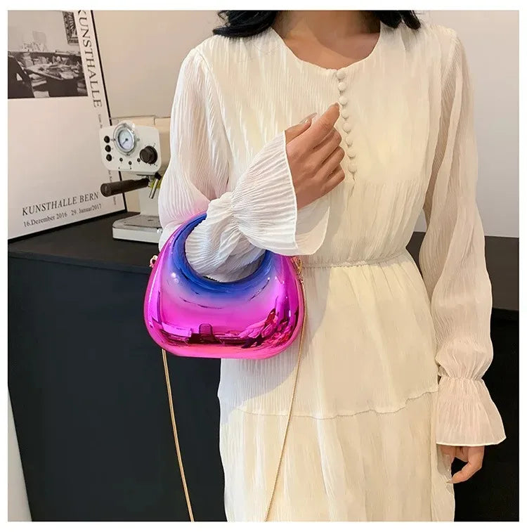 Luxury Designer Evening Clutch Clear Acrylic Women Handbags Fashion Shoulder Bag Half Moon Wedding Purses Party Tote Ladies 2025