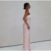Sexy Stain Long Dress Women Patchwork Solid Tube Top Sleeveless Party Dresses 2025 Summer Lady Slim Vacation Backless Robes