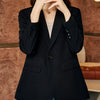Khaki Black Green Women Solid Formal Blazer Coat Female Long Sleeve Single Button Straight Jacket For Office Ladies Work Wear