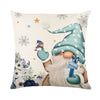Linen Christmas Pillow Cover Snowman Elk Pillow Case 2024 Christmas Decoration for Home New Year Sofa Car Cushion Cover 45x45cm