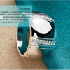DOTEFFIL 925 Sterling Silver Big Smooth AAAAA Zircon Ring For Man Woman Fashion Wedding Engagement Party Gift Charm Jewelry