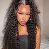 Snwprin 360 HD Full Lace Curly Human Hair Wigs Preplucked 13x6 Lace Frontal Wig Deep Wave Glueless Human Hair Ready To Wear 30In