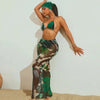 Cover Up Skirt Swimsuit Women Strapless Tank Crop Tops And Patchwork Skirt Fashion Pleated Beach Swimwear Bikini 2024 Summer