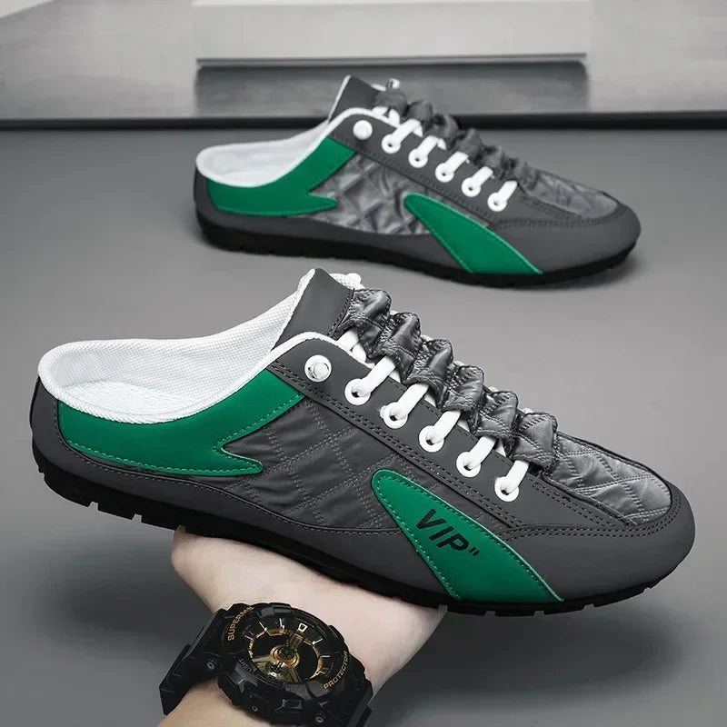Summer 2023 Half Slippers for Men Trendy Men's Flat Bottom Casual Shoes Soft Sole Support Shoes Men's Sneakers Zapatos De Hombre