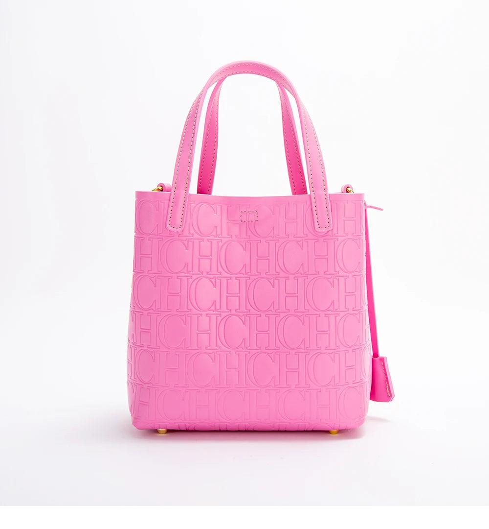Seasonal New Solid Color Minimalist Women's Handbag Metal Buckle Accessories Exquisite and Versatile