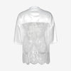 Letter Print T-Shirts Top Women 2025 Spring Summer V-Neck See Through Backless Loose Short Sleeve Y2K Sexy Trend Streetwear Tops