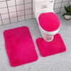 3pcs Bathroom Mat Set for Bathroom Silk Tie-Dye Toilet Soft Non Slip Rug Shower Carpets Toilet Lid Cover Floor Mats for Hallway