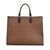 Large-capacity women's bags in Europe and the United States retro shoulder bag classic letters PU commuter handbags women