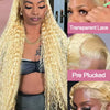 Deep Wave 13x6 HD Lace Frontal Human Hair Wig 30 40 Inch Curly 613 Honey Blonde Water Wave 13x4 Lace Front Wigs For Women 250%