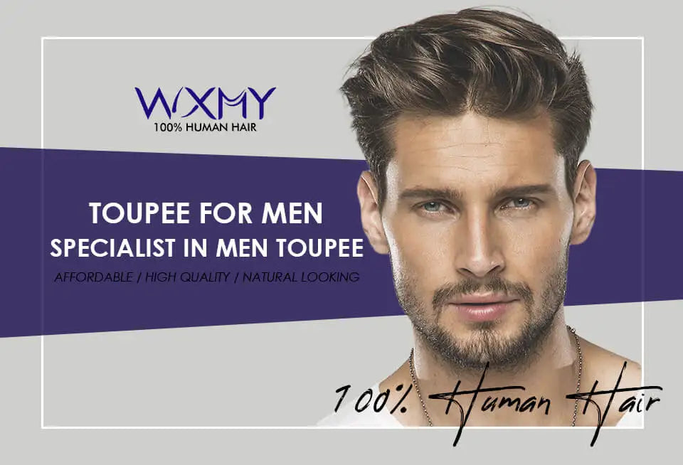Realistic Front Hairline Thin skin Base Toupee Men Wig V Style Front Natural Human Hair Men's Forehead Hairline Male Replacement