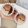 Luxury Pearl Sunglasses 2024 New Fashion Metal Frame Round Sun glasses Brand Designer Sunglasses UV400