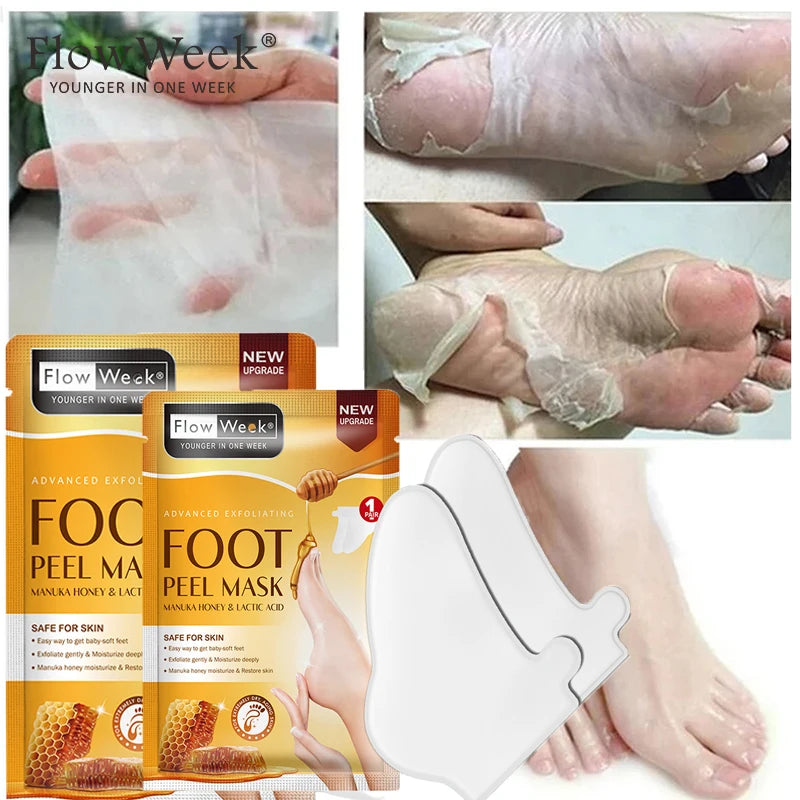 Foot Peeling Mask Peeling Foot Mask Repairs Heels & Removes Dry Dead Skin Feet Exfoliating Foot Peel Mask for Dry Cracked Feet