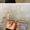 Square polygon Frame Plain glasses blue membrane Glasses all can match Men Women Fashion glasses lenses Blocking Glasses Eyewear