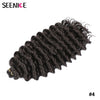 Deep Wavy Twist Synthetic Crochet Hair Afro Curly Hair African Crochet Braids Ombre Blonde Braiding Hair Extensions For Women