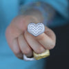 Full Micro Paved CZ Hollow Heart Ring High Quality Iced Out Bling Cubic Zirconia For Women Girlfriend Valentines Finger Jewelry