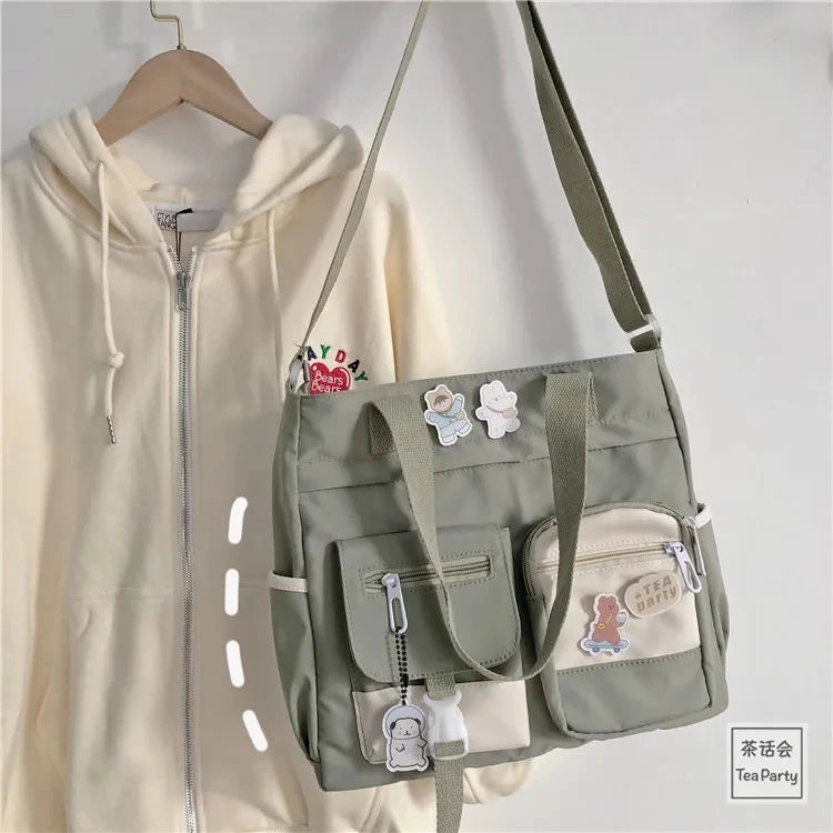 Nylon Waterproof Canvas Women Handbags Shoulder Bag Japanese Ladies Messenger Bag Student School Crossbody Bags for Girl Satchel
