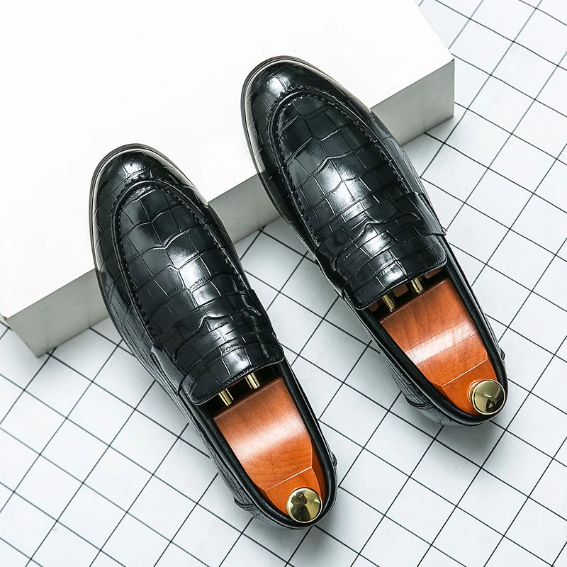 High Quality Leather Shoes Men British Style Wedding Business Brogue Shoes For Men Size 48 Men's Dress Shoes Formal Leather Male