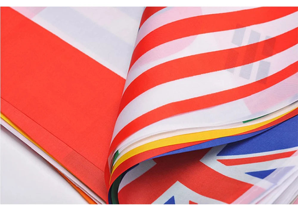 2026 14x21cm   48pcs  Country Flag NEW Football  Countries Flag Bunting National String Banner Event Garlands decoration