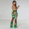 Floral Printed Jumpsuits Summer Outfits for Women 2024 Clubwear Spaghetti Strap Skinny One Pieces Romper Summer Beach Wear