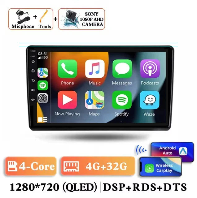 Android 14 Carplay Auto Car Radio for Hyundai H1 Grand Starex 2007 2008 2009 2010 2011-2015 Multimedia Video Player GPS Stereo