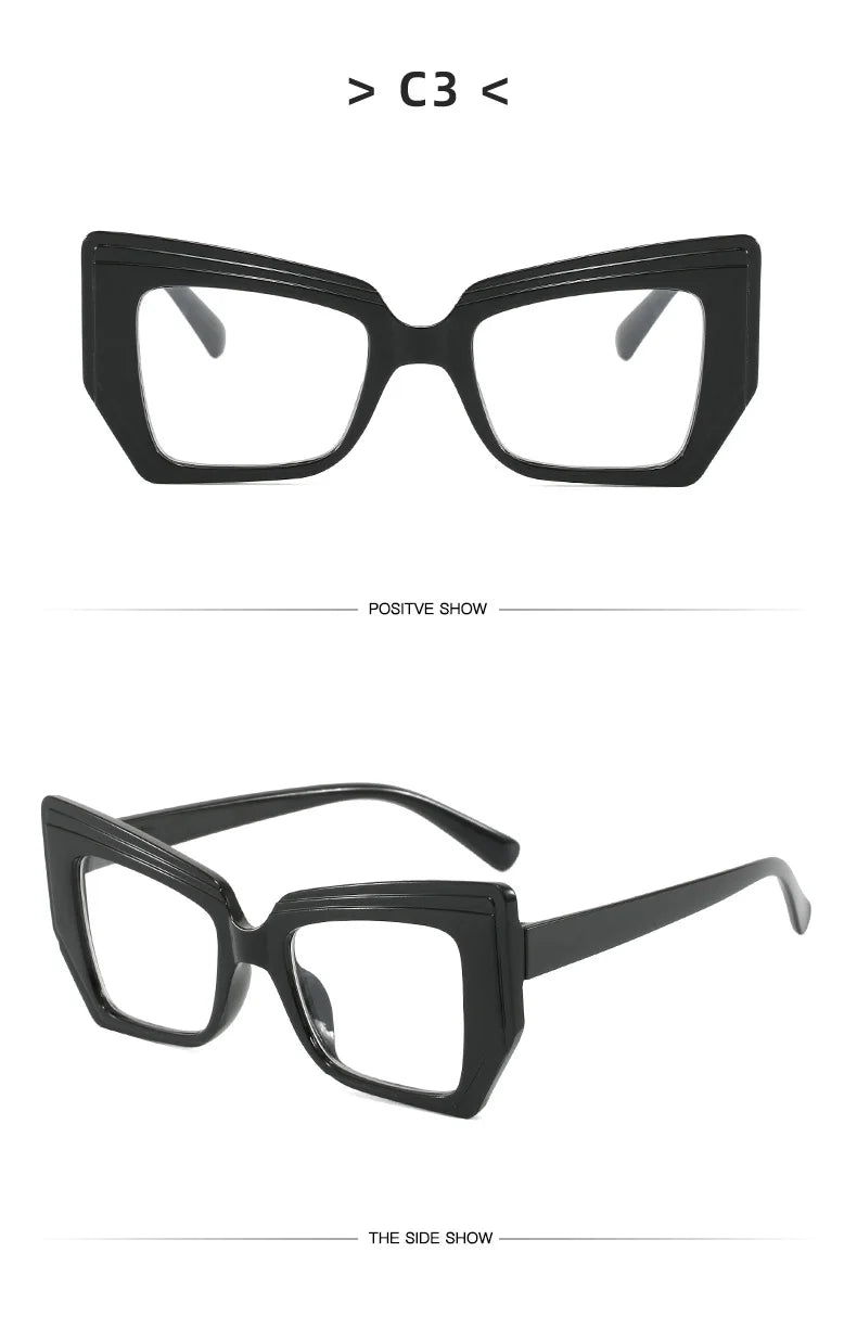 New Clear Thick Frame Eyewear Anti Blue Light Blocking Glasses Square Optical Eyeglasses For Women eye glasses for men