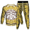 Vinatge Luxury Baroque Style Clothing Suit Men Jogging Pant Sweatshirt 2 Piece Set New Women Fashion Streetwear Tracksuit Set