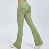 Women Flare Pocket Leggings High Waist Sport Yoga Pants Quick Dry Breathable Leggings Outfit Fitness Gym Clothes Sportwear Pant