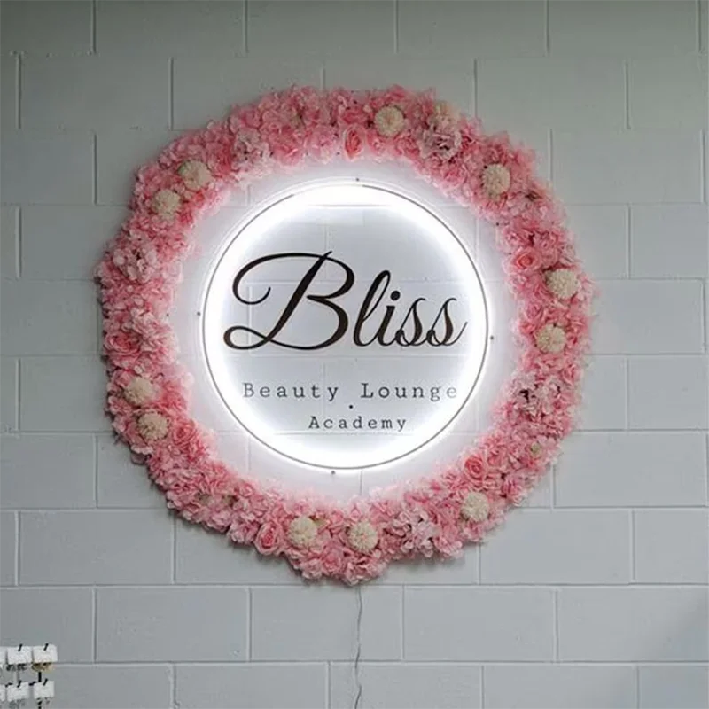 Custom Business Logo 3D Beauty Salon Nail Hair Studio 3D Acrylic Signs Custom Company Name  LED Neon Lights Dropshipping