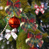 20/10pcs Linen Christmas Bow Decoration Christmas Tree Hanging Ornaments Bowknot For Xmas Wreath New Year 2024 Navidad Gifts Bow