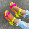Beach Shoes Woman 2023 Summer Sandals Woman Non-Slip Casual Multi Color Shoes Fashion Solid Open Toe Sandals Daily Comfortable