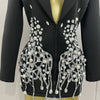 Sparkly Crystal Chains Pearls Long Sleeve Mini Dress 2025 Women Birthday Evening Party Nightclub Outfit Singer Wedding Costume