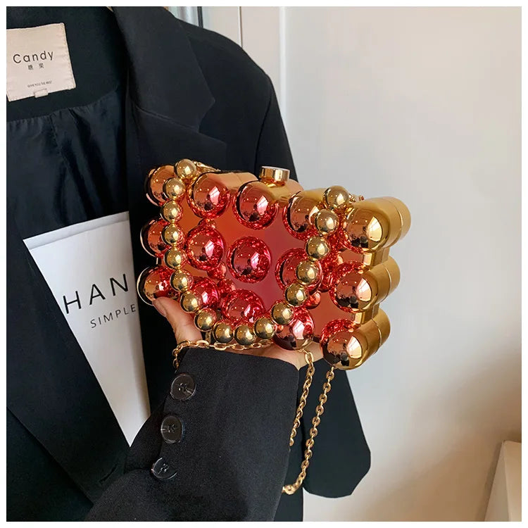 Mini Gold Chain Crossbody Bags for Women 2024 Y2K Korean Fashion Lady Evening Party Shoulder Bag Handbags and Purses