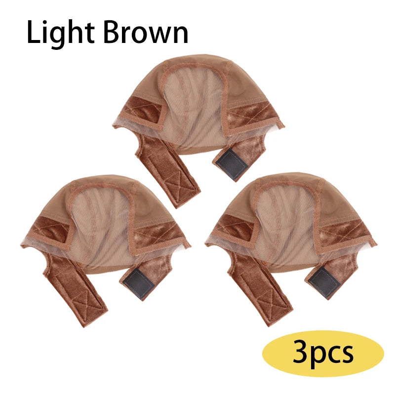 Female Headband Wig Cap Hd Lace Wig Cap For Wig Making U Part Wig Caps With Adjustable Velvet Wig Grip To Wear Wig Nude Hair Net