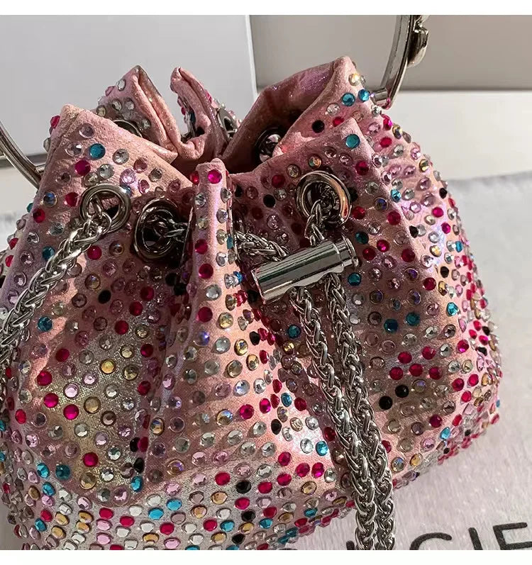 Wedding Party Clutch Purse Glitter Shiny Diamond Banquet Bag Women's Handbag Luxury Fashion Evening Bag Shoulder Chain Bag
