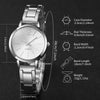 Fashion Women Elagant Watch Casual Simple Steel Strap Quartz Watch Love Bracelet 2PCs Set Temperament Wearing Style