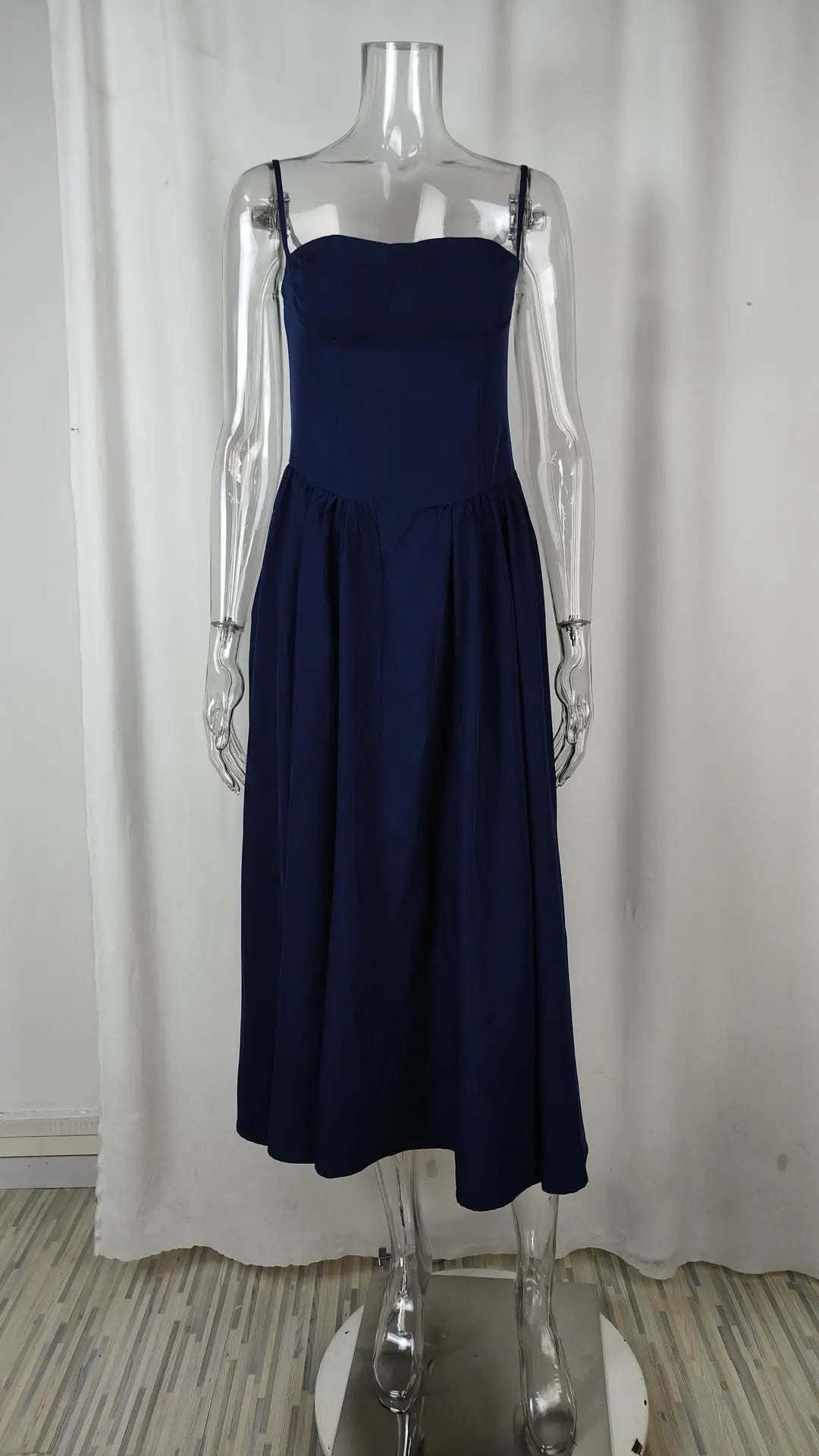 2024 Summer Sexy Spaghetti Strap Long Dresses Slim French Vintage Elegantes Style Suspender Party Dress Vestidos Robes Longues