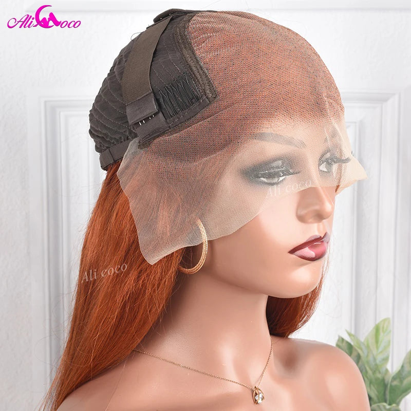 Orange Ginge With 613 Blonde Body Wave Lace Front Wig For Women 13x4 Colored Human Hair Wigs Hd Transparent Lace Frontal Wig