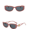 New Small Frame Cat Eye Sunglasses Women Personality Hollow Triangle Sun Glasses Men Trendy Retro Oval Gafas De Sol Mujer