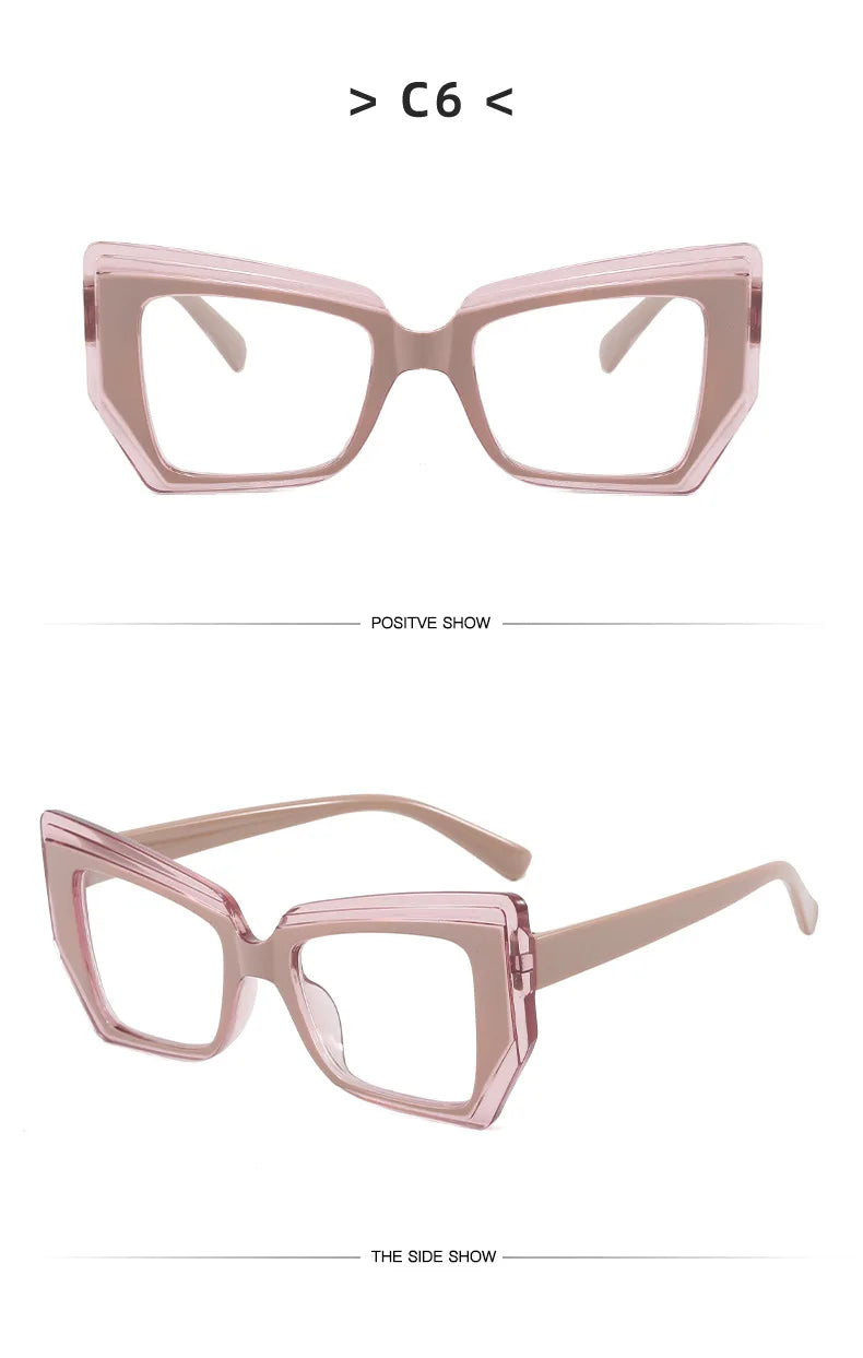 New Clear Thick Frame Eyewear Anti Blue Light Blocking Glasses Square Optical Eyeglasses For Women eye glasses for men