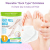 Foot Peel Mask, Exfoliating Peel Off Calluses Dead Skin Callus Remover Dry Cracked Feet, Baby Soft Smooth Touch Feet Skin