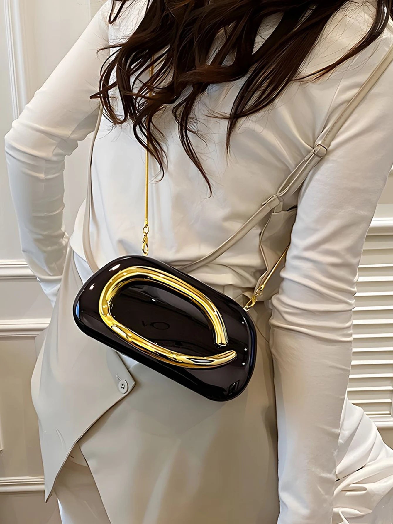 Fashion Elegant Metal Closure Box Shaped Crossbody Bags Women Evening Bags Wedding Mini Ladies Wallet Party Cute Purse ClutchBag