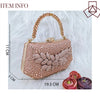 Elegant And Sexy Peach Color High Heels Shoes And Bag With Rhinestone Embellished Toe Is Comfortable Women's Shoes For Party