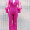 Ladies Elegant Office Jumpsuit Romper For Women 2023 High Waist Wedding Overalls Sequins Bodycon Long Sleeve Party Jumpsuit Club