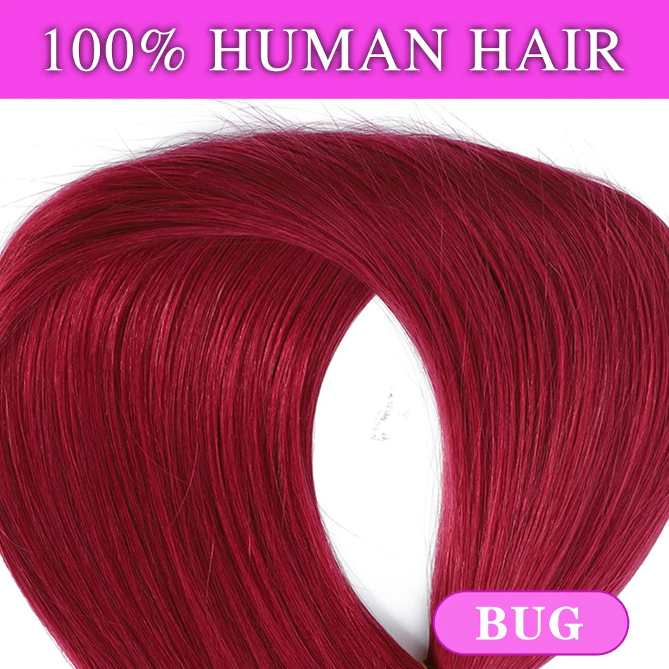 Pre Bonded V Tip Hair Extensions Human Hair Keratin Hair Extensions   12-26 Inch 100 Strand 100% Real Remy Hair Silky Straight