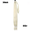 Ponytail Extensions Synthetic Boxing Braids Wrap Around Chignon Tail With Rubber Band Hair Ring 26 Inch Brown Ombre Braid DIY