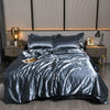 Luxury 100% Silk Bedding Set with Duvet Cover Set Double King Queen Size Bedding Cover Kit 4pcs Bed Cover Bed Linen Sets
